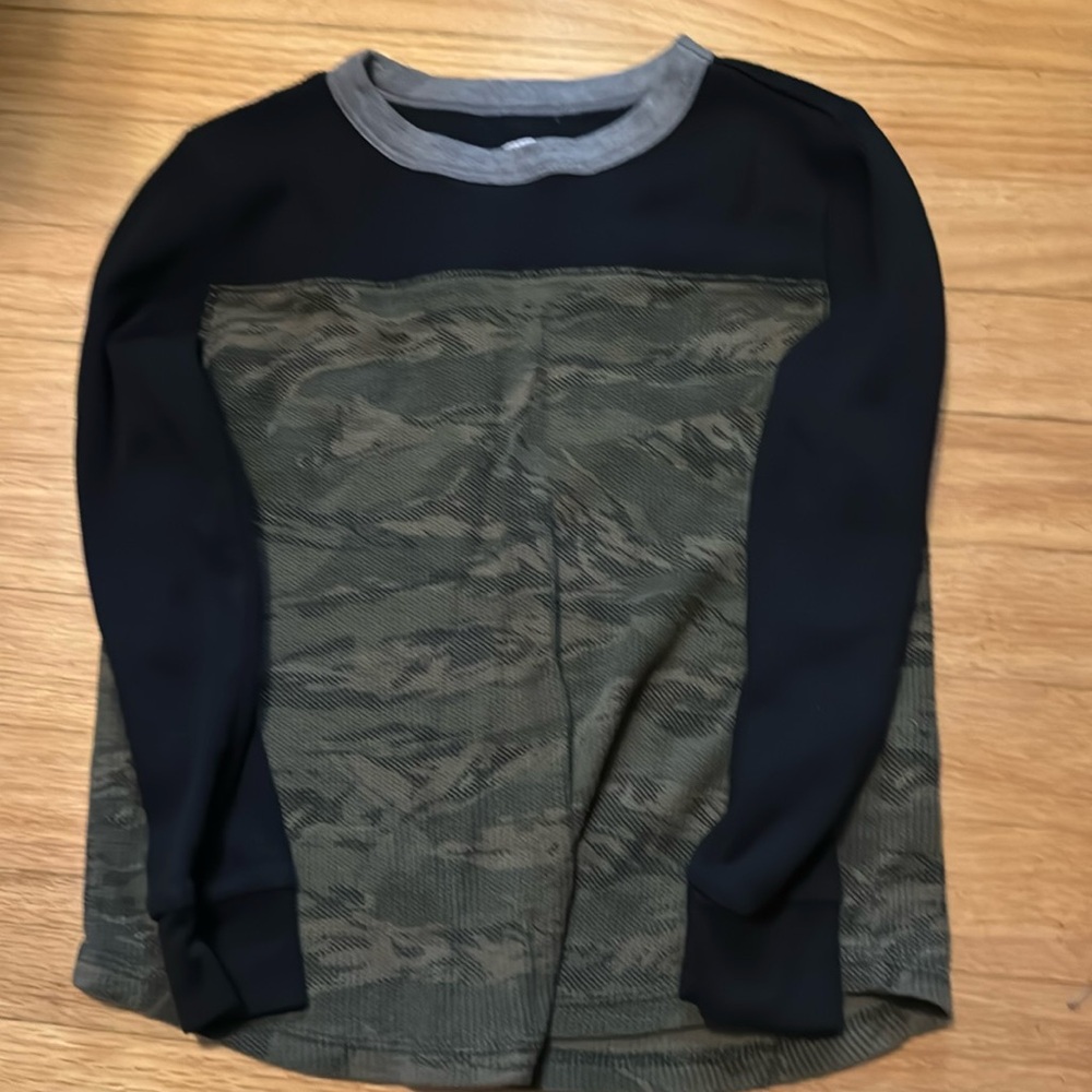 Boys camo Henley thermal